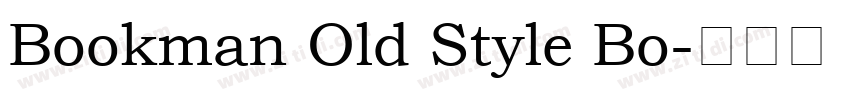 Bookman Old Style Bo字体转换